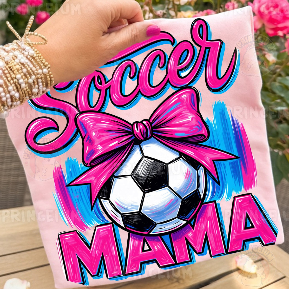 Soccer Mama Pink Bow