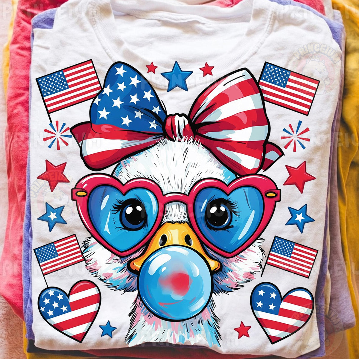 Patriotic Bubblegum Duck