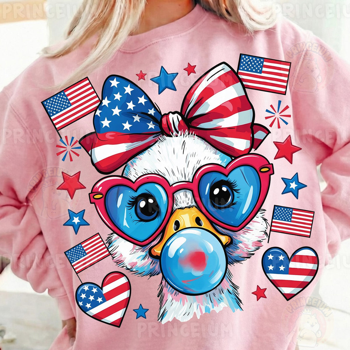 Patriotic Bubblegum Duck