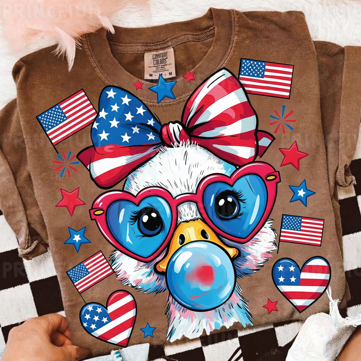 Patriotic Bubblegum Duck