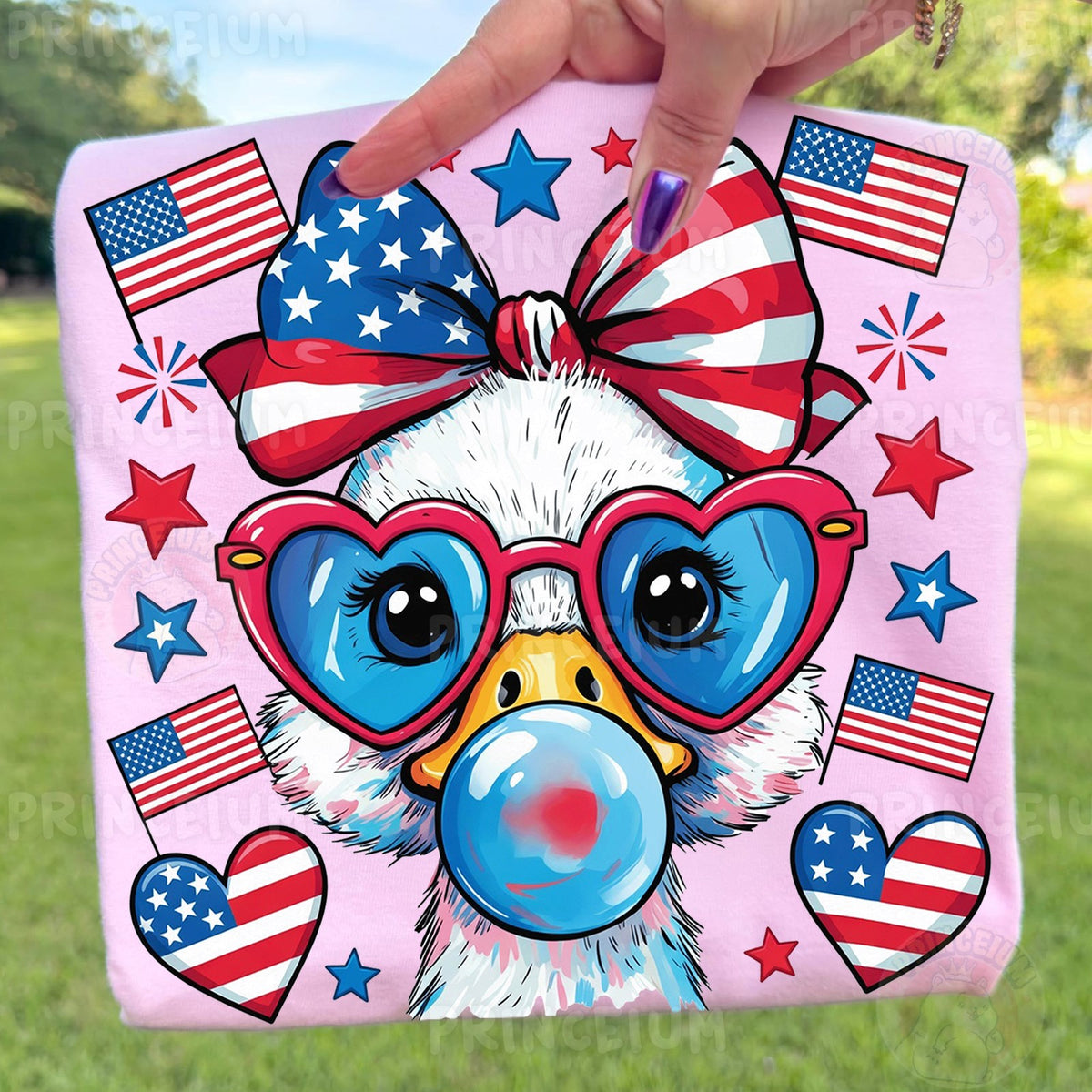 Patriotic Bubblegum Duck