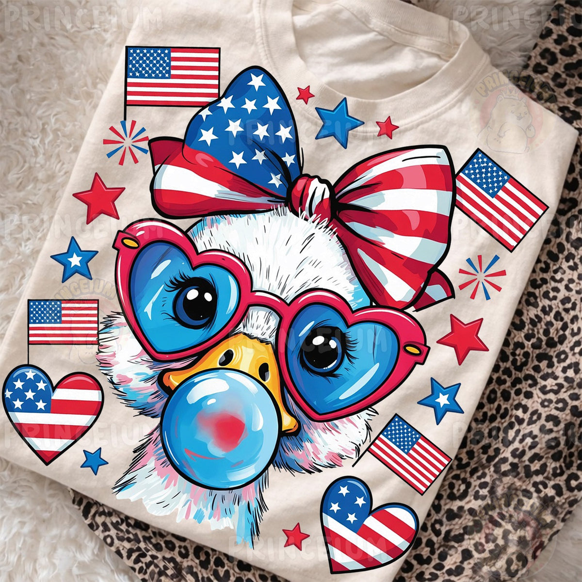 Patriotic Bubblegum Duck