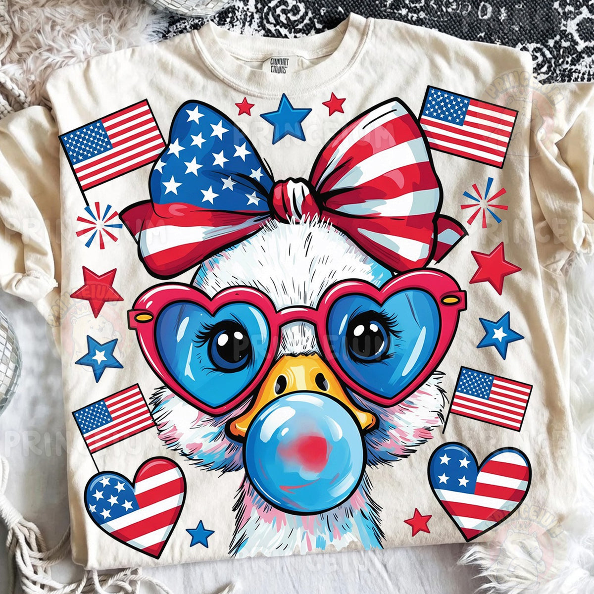 Patriotic Bubblegum Duck