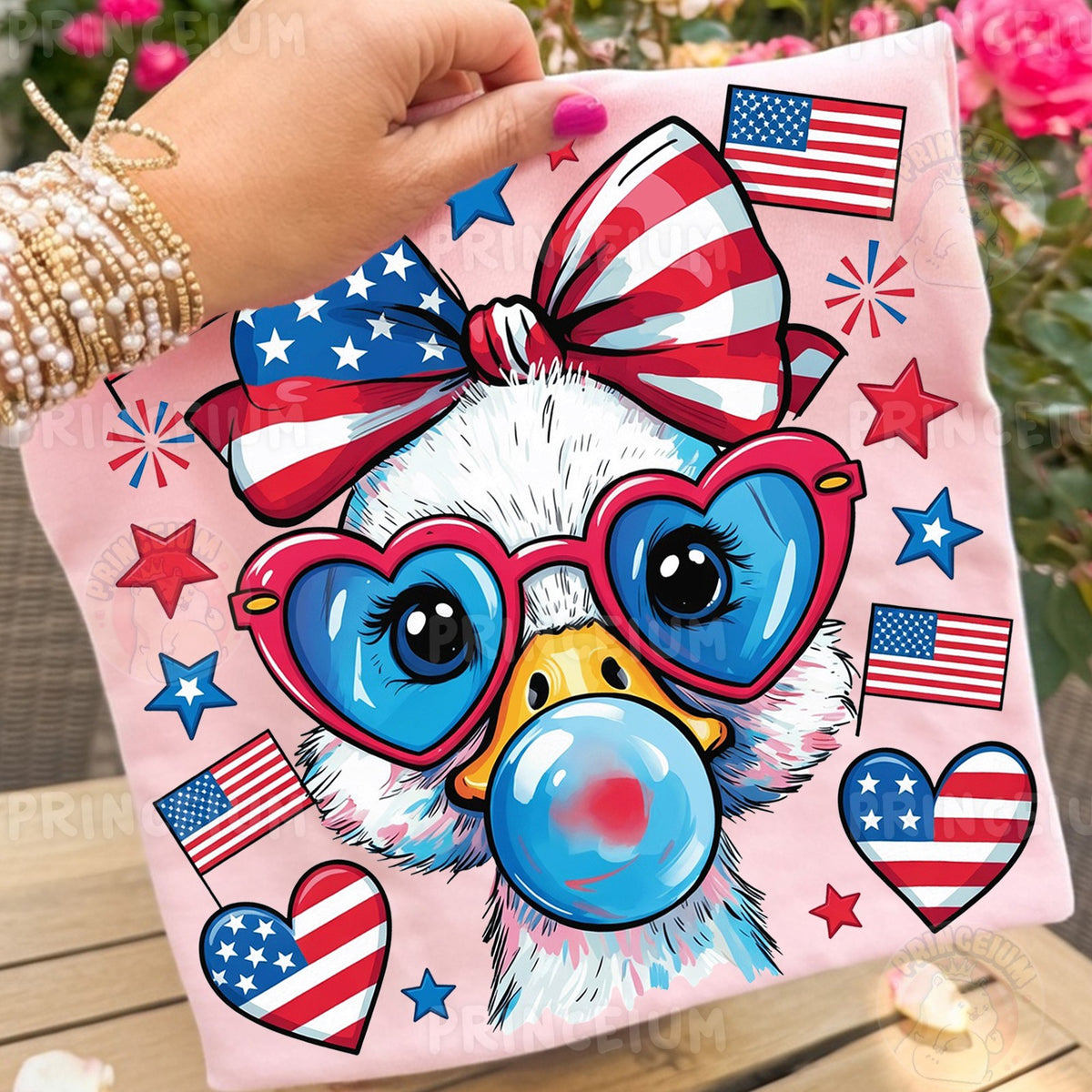 Patriotic Bubblegum Duck