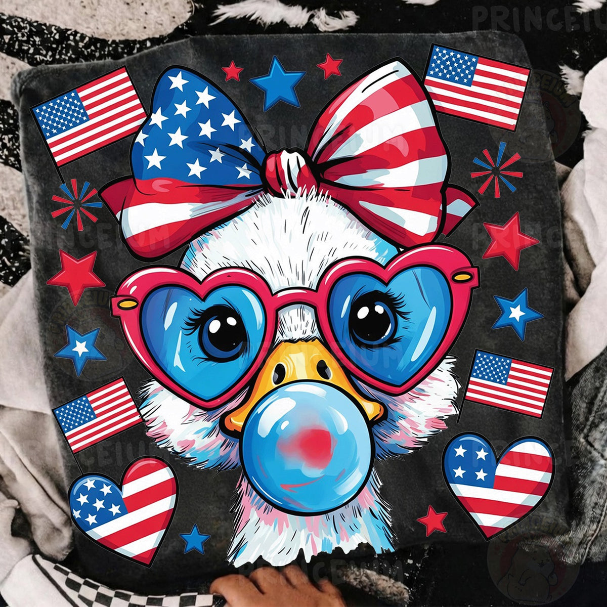 Patriotic Bubblegum Duck