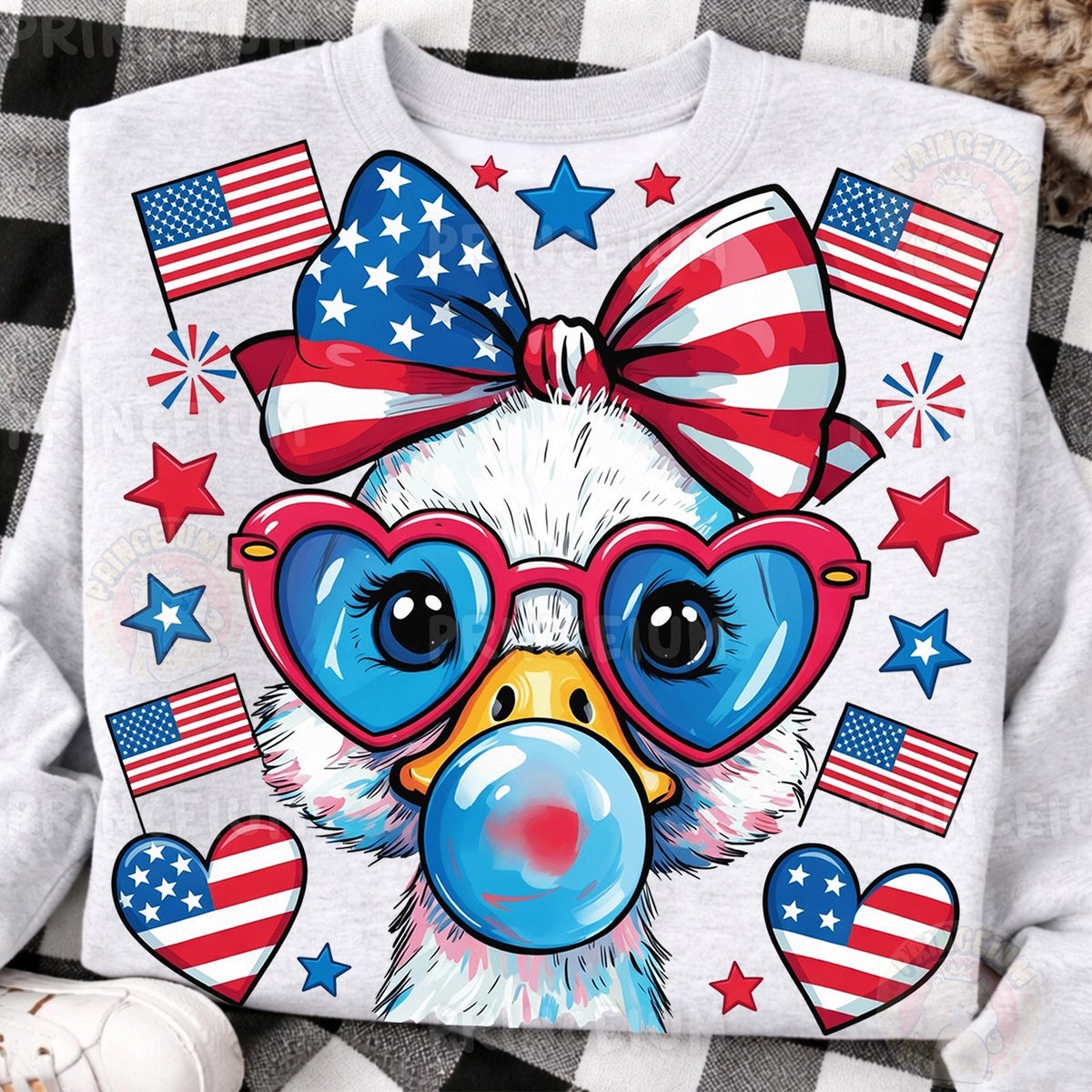 Patriotic Bubblegum Duck