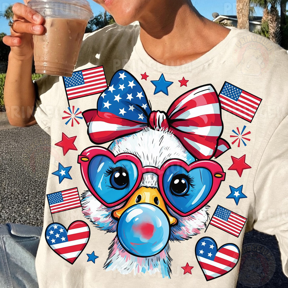 Patriotic Bubblegum Duck