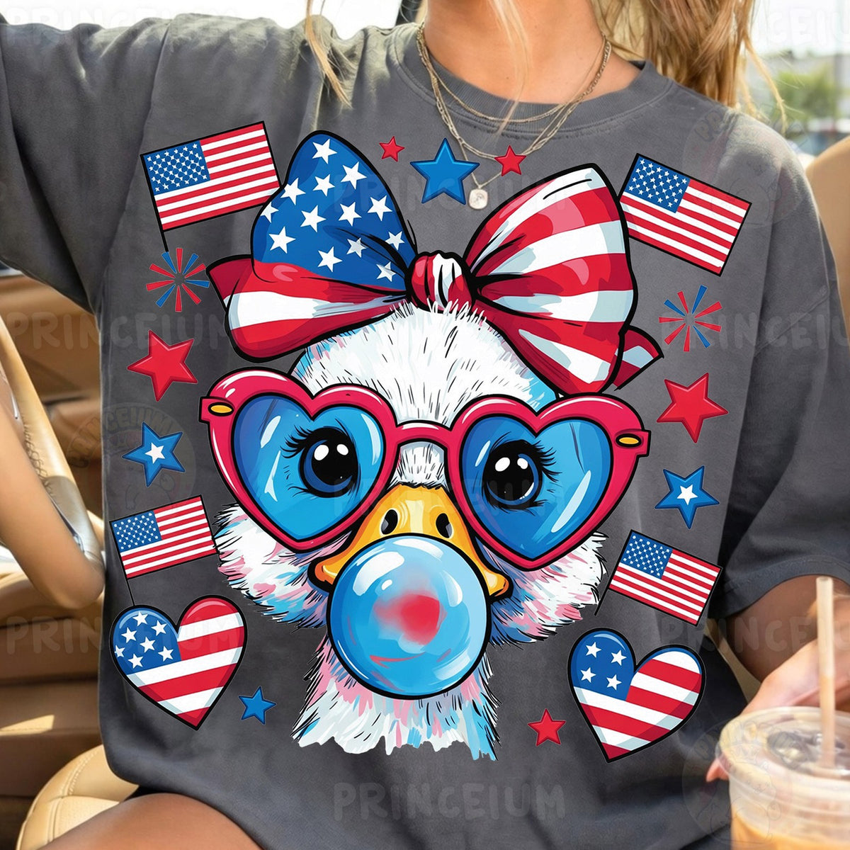 Patriotic Bubblegum Duck