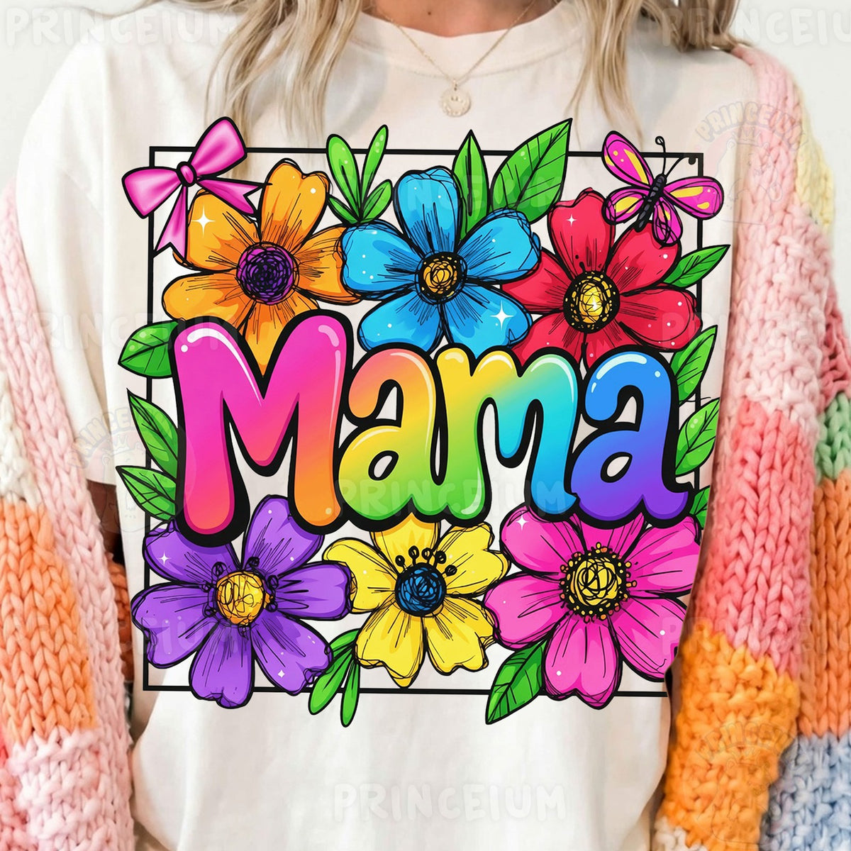 Rainbow Floral Mama