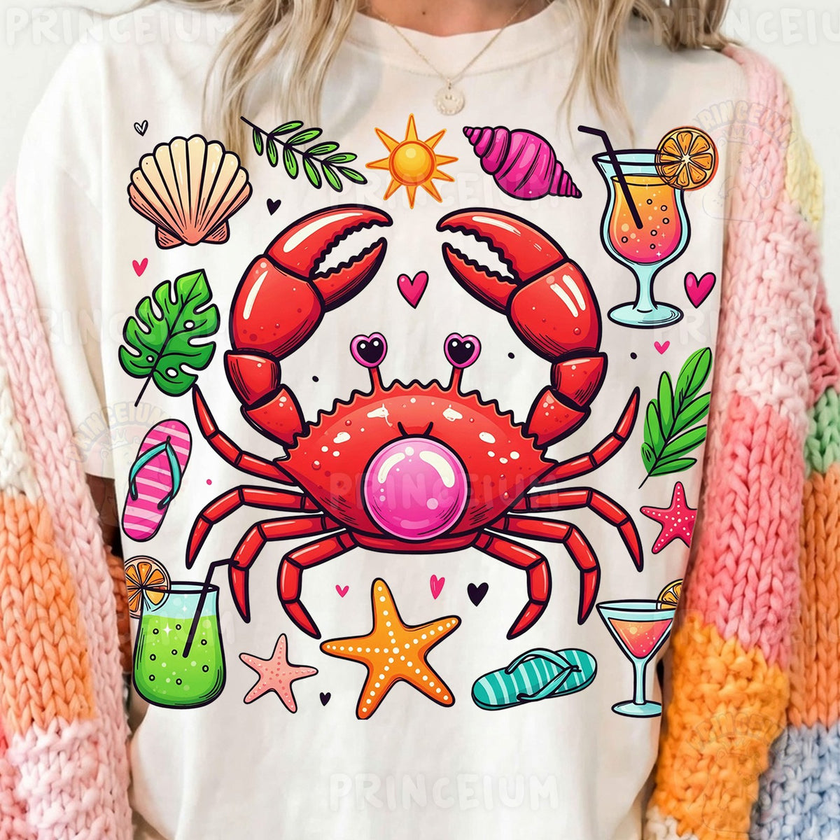 Beach Crab Summer Vibes