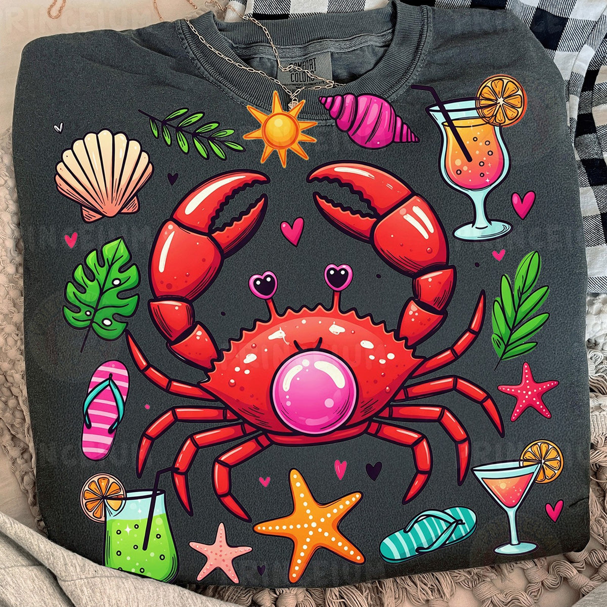 Beach Crab Summer Vibes
