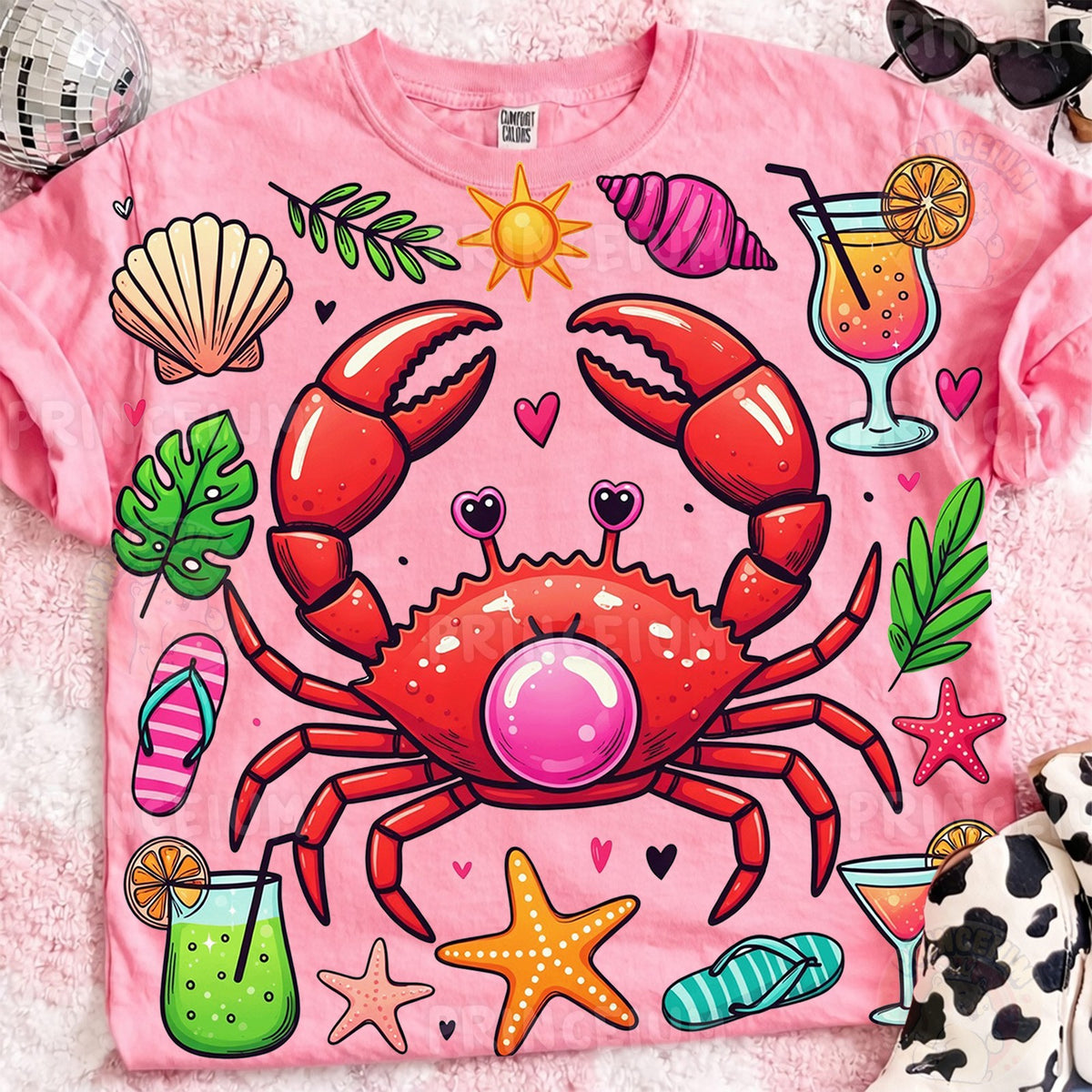 Beach Crab Summer Vibes