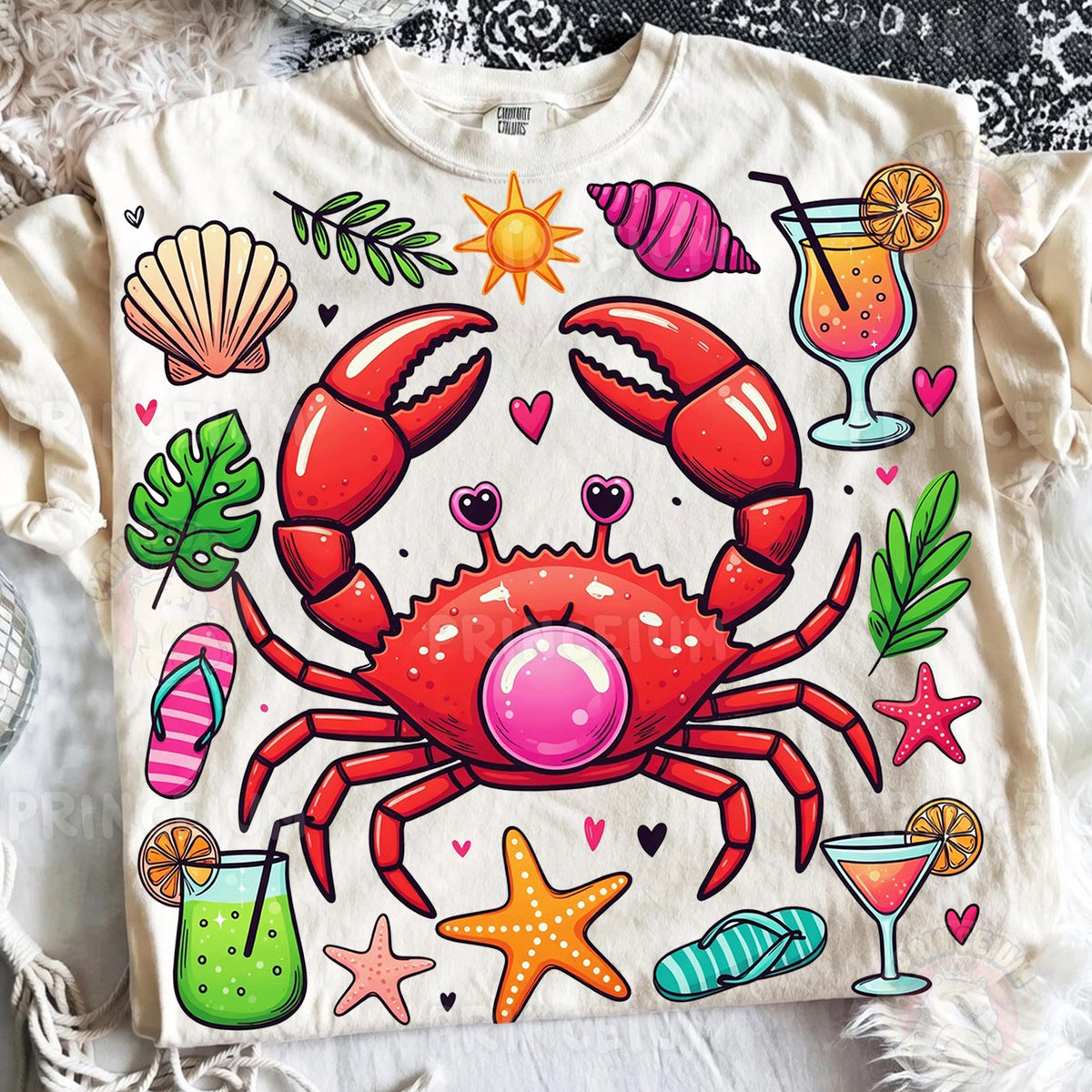 Beach Crab Summer Vibes
