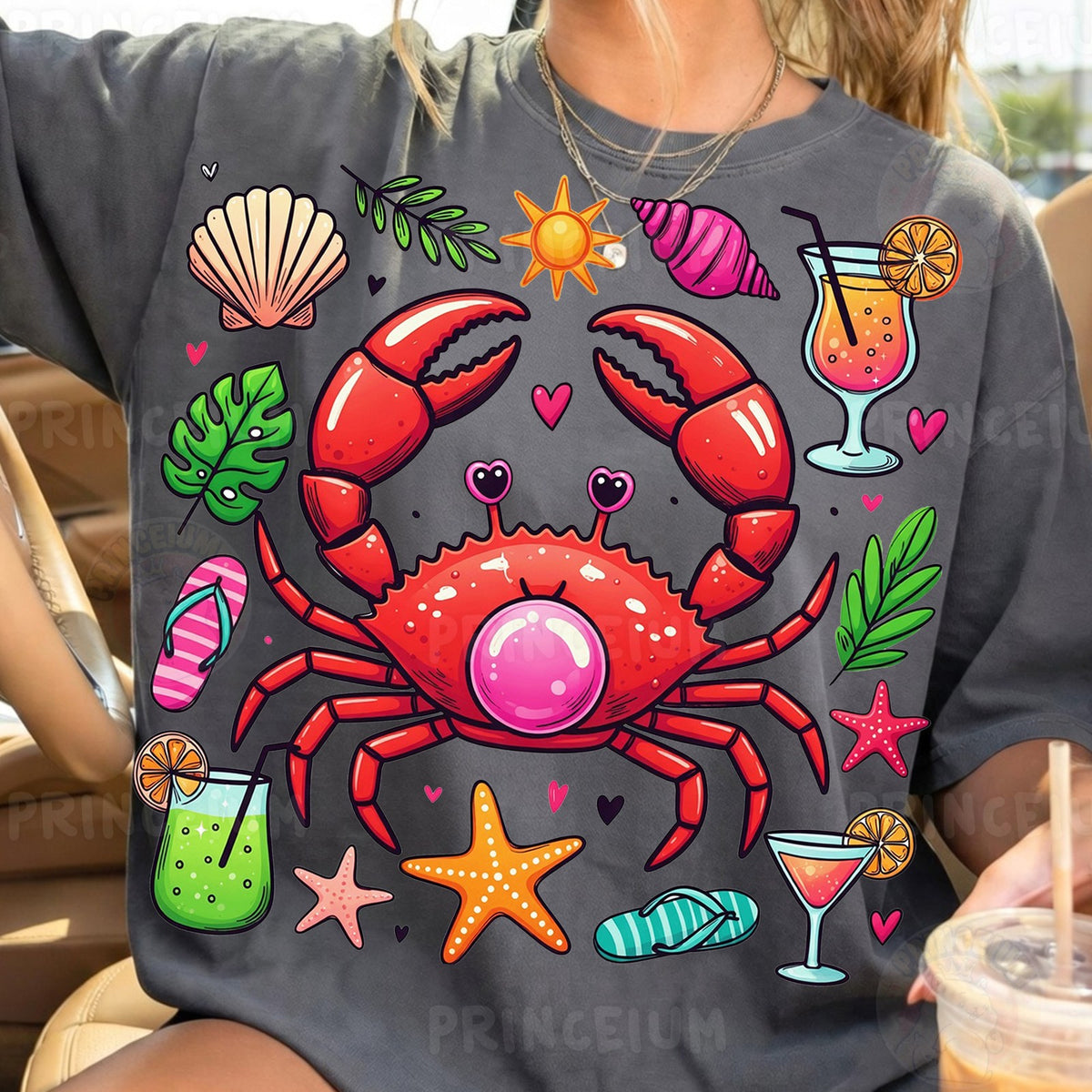 Beach Crab Summer Vibes