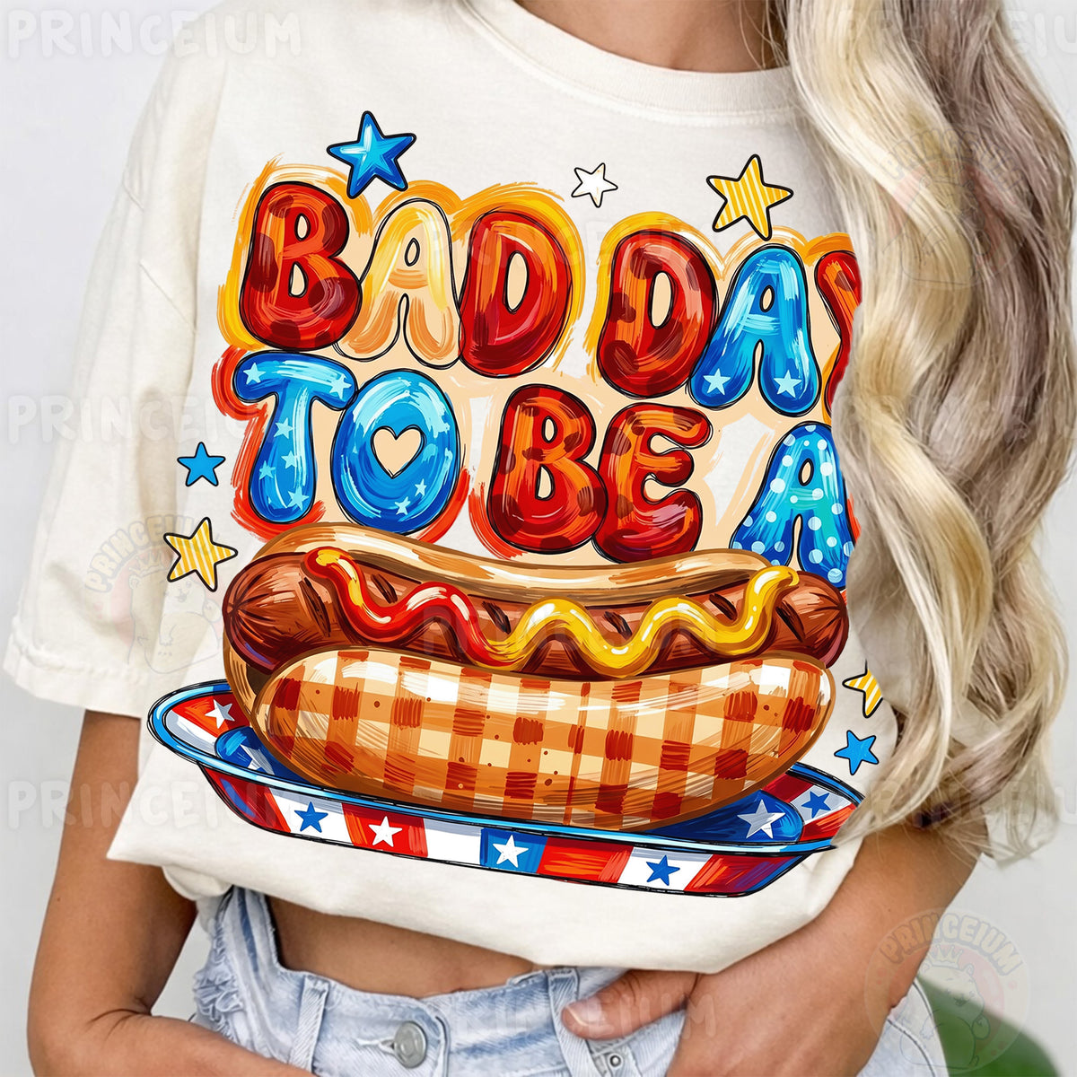 Bad Day To Be A Weiner Sublimation Design PNG | Funny Hot Dog Patriotic Digital Download