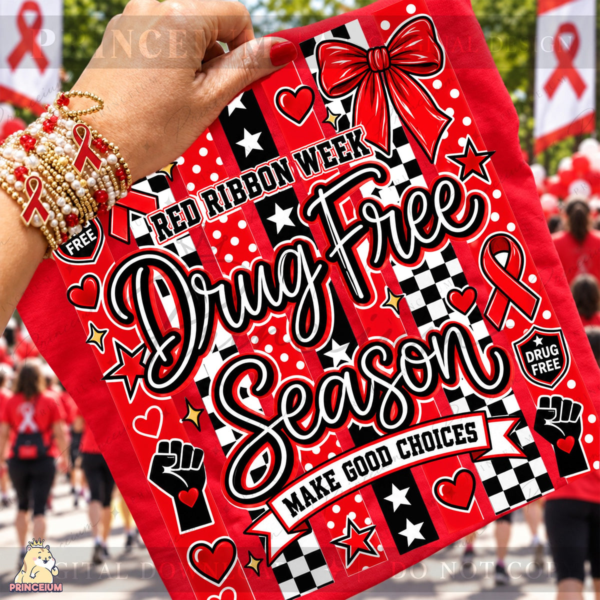 Red Ribbon Week Drug Free Season