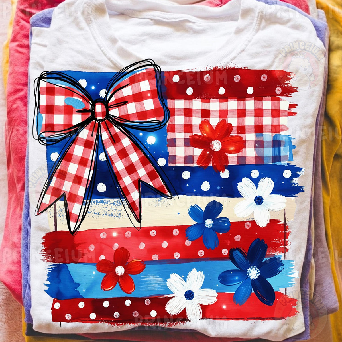 Coquette Bow Patriotic Flag