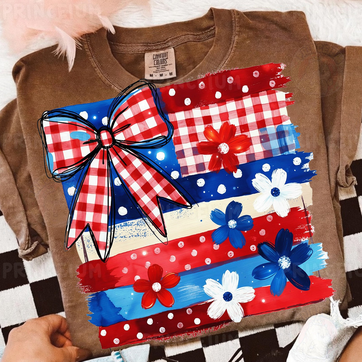 Coquette Bow Patriotic Flag