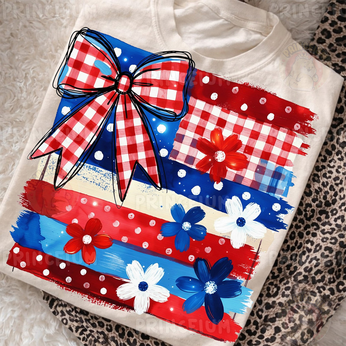 Coquette Bow Patriotic Flag