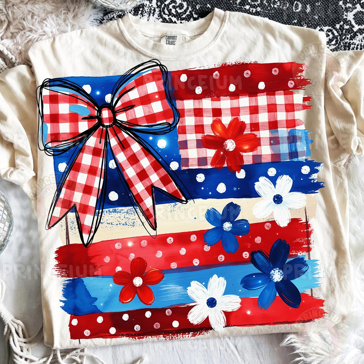 Coquette Bow Patriotic Flag