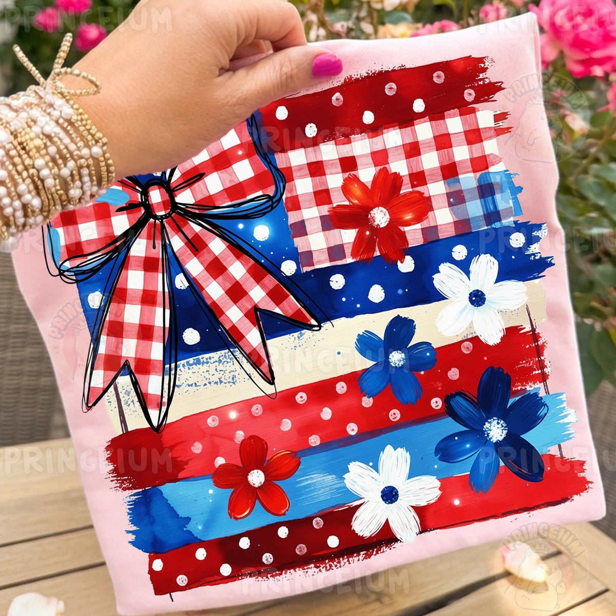 Coquette Bow Patriotic Flag