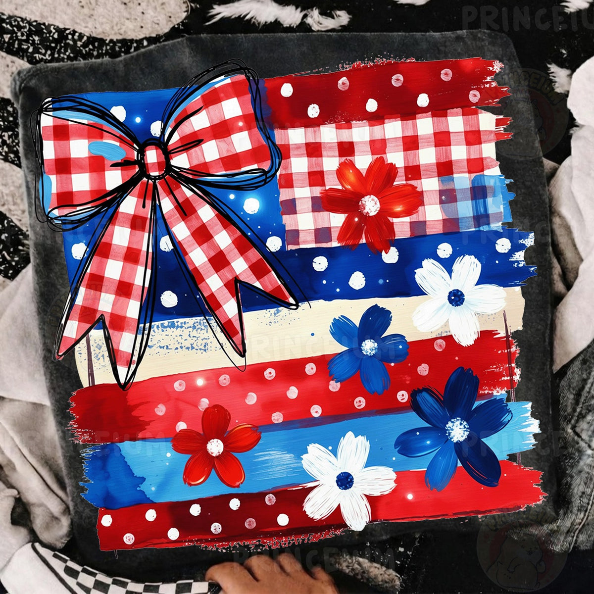 Coquette Bow Patriotic Flag