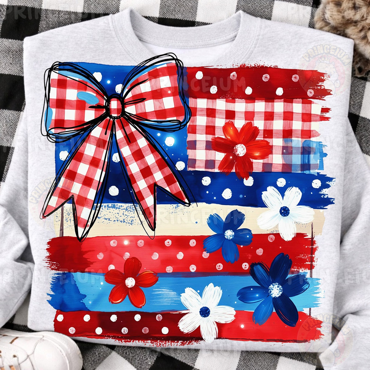 Coquette Bow Patriotic Flag