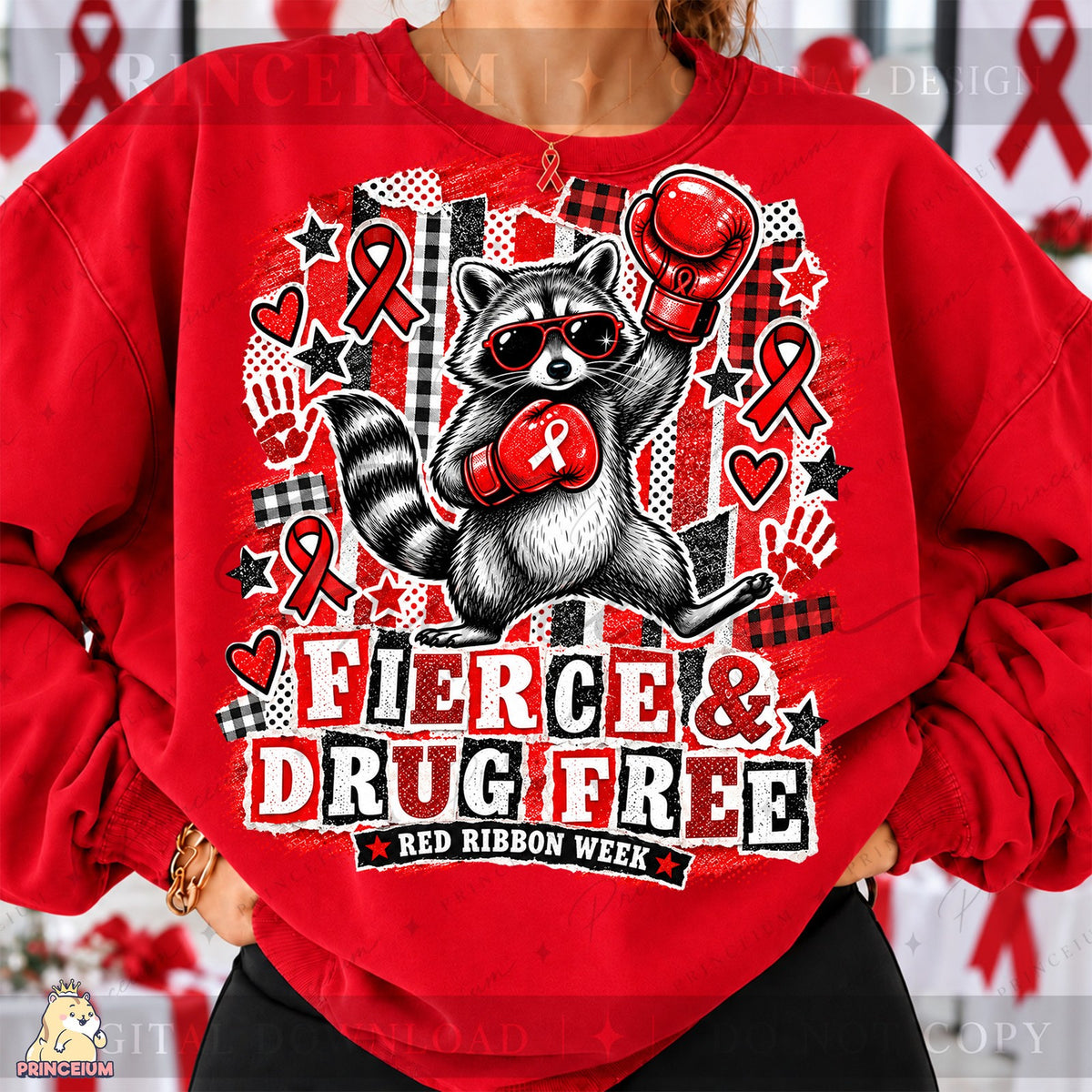 Fierce & Drug Free Raccoon