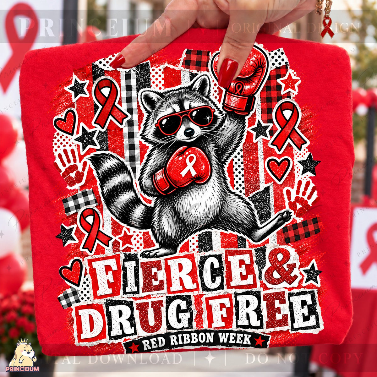 Fierce & Drug Free Raccoon