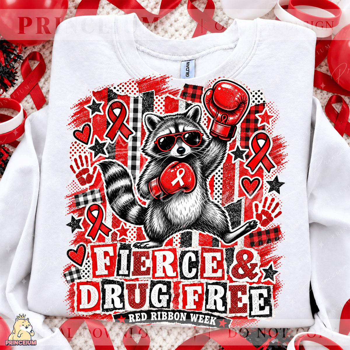 Fierce & Drug Free Raccoon