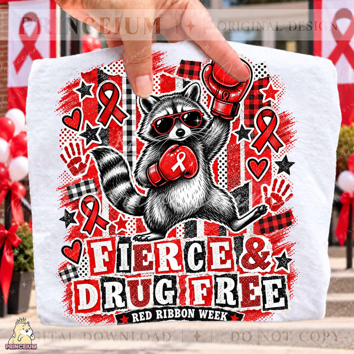 Fierce & Drug Free Raccoon