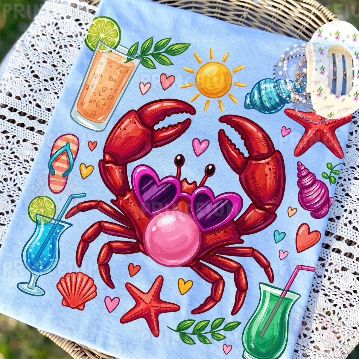 Bubblegum Crab Beach Vibes
