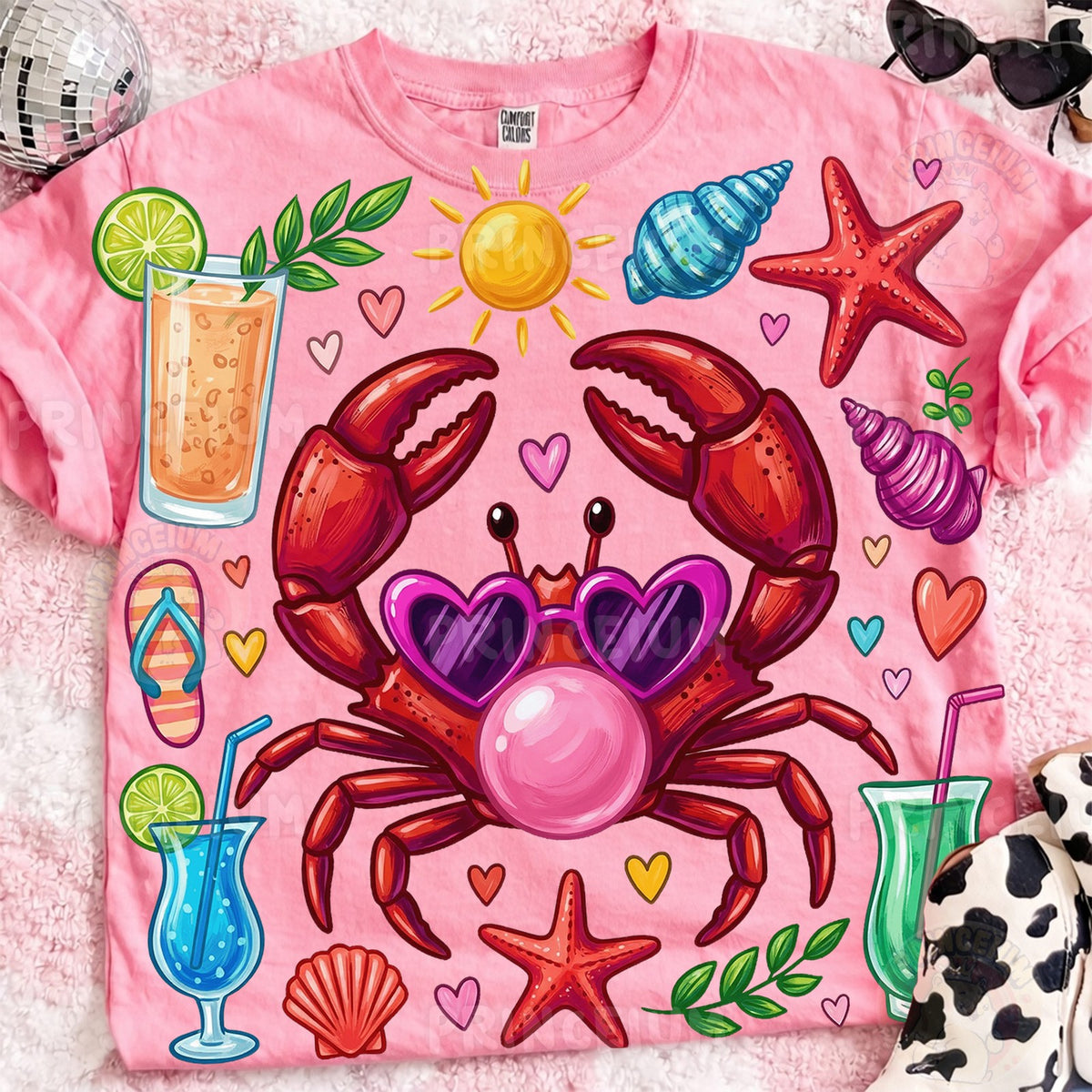 Bubblegum Crab Beach Vibes