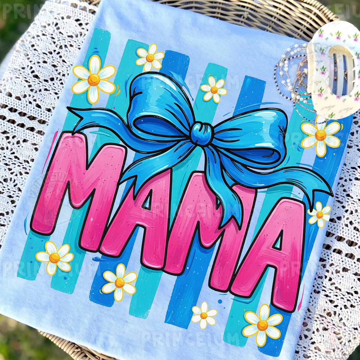 Mama Bow with Daisies