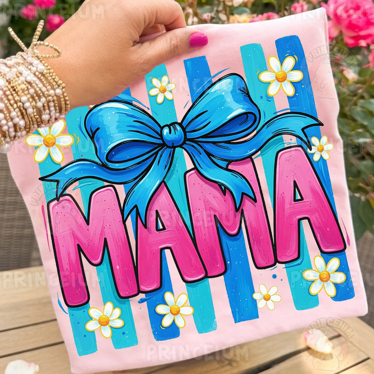 Mama Bow with Daisies
