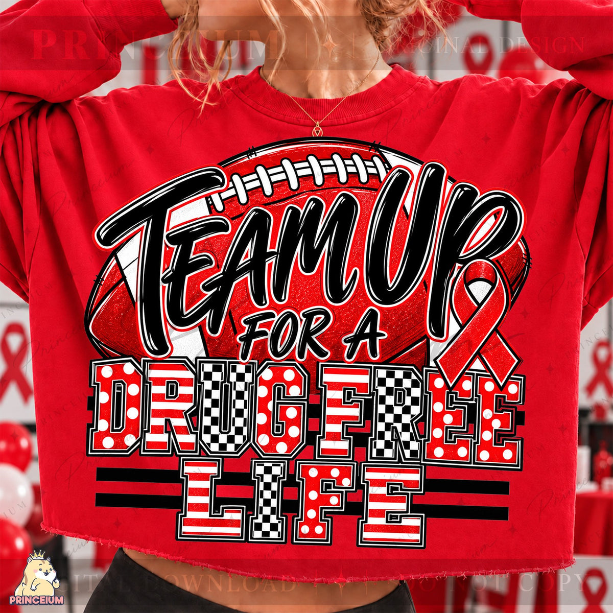 Team Up Drug Free Life Football