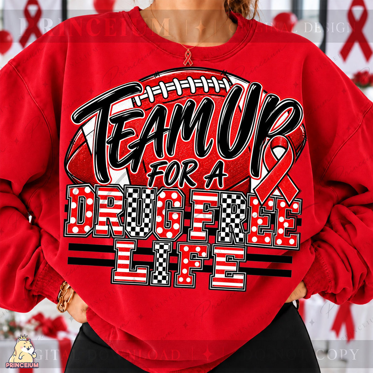 Team Up Drug Free Life Football