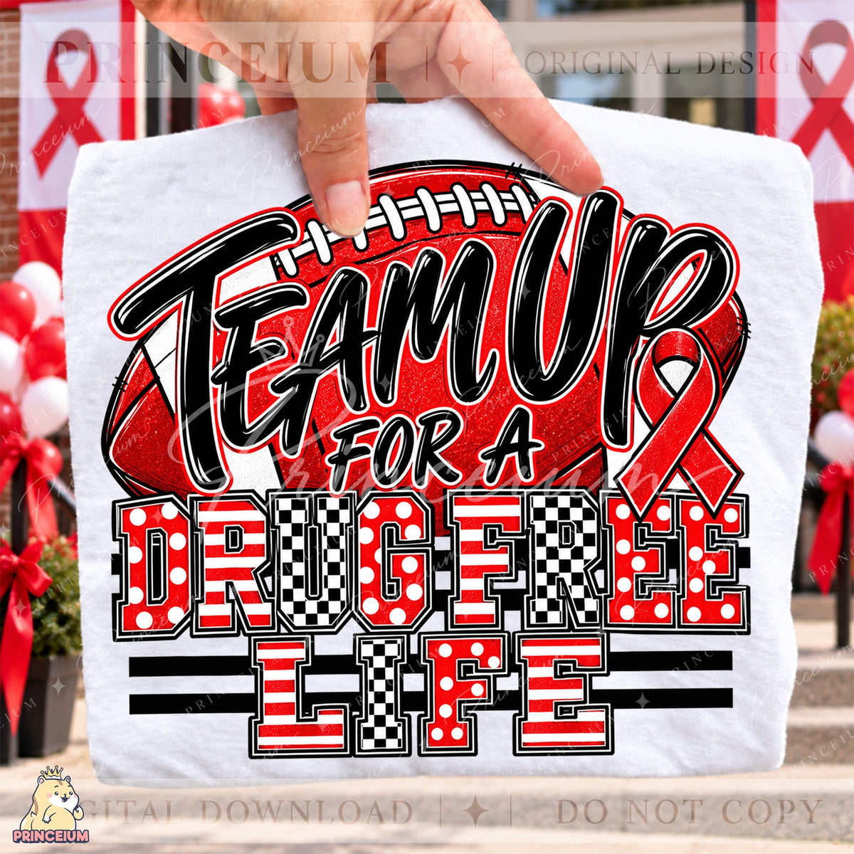 Team Up Drug Free Life Football