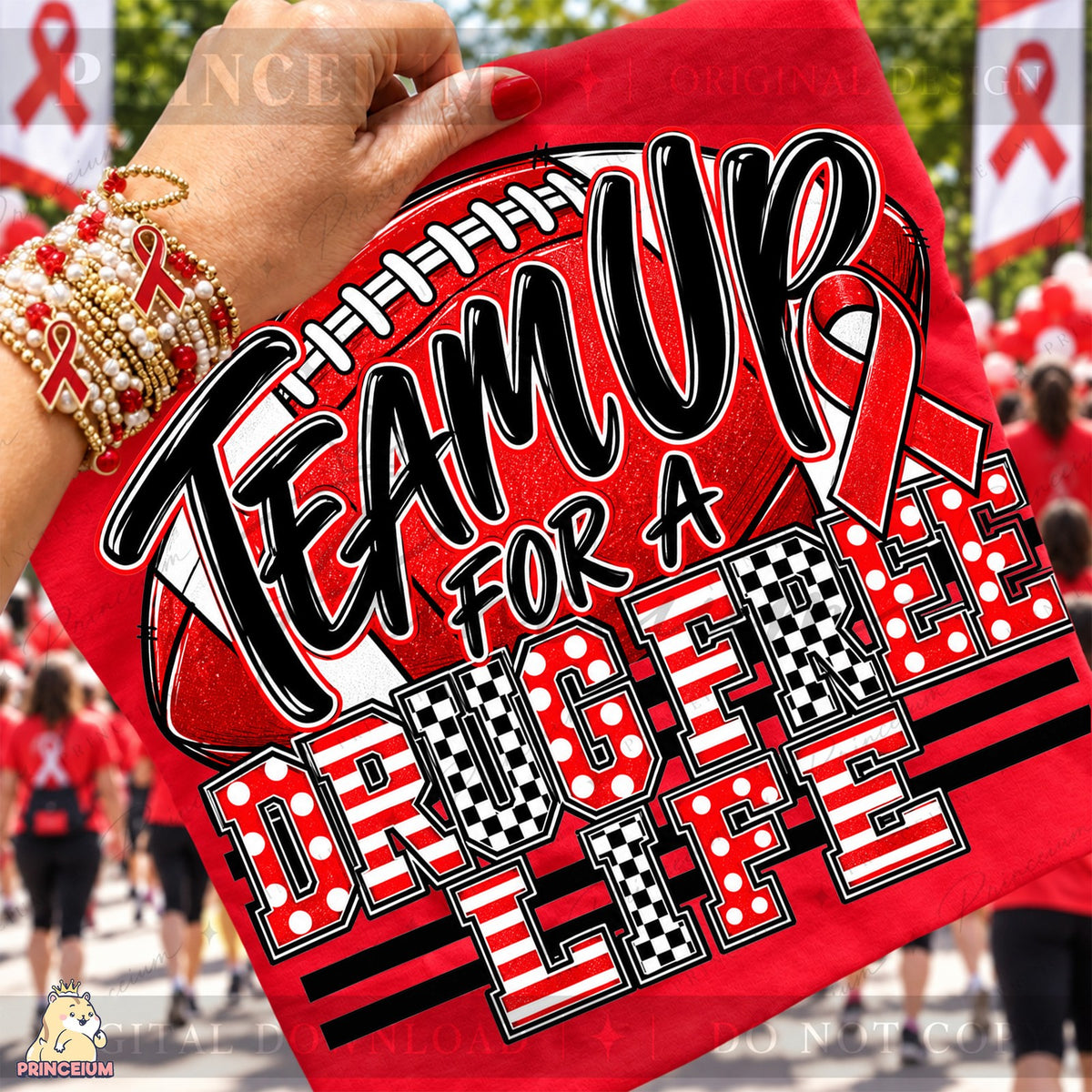 Team Up Drug Free Life Football