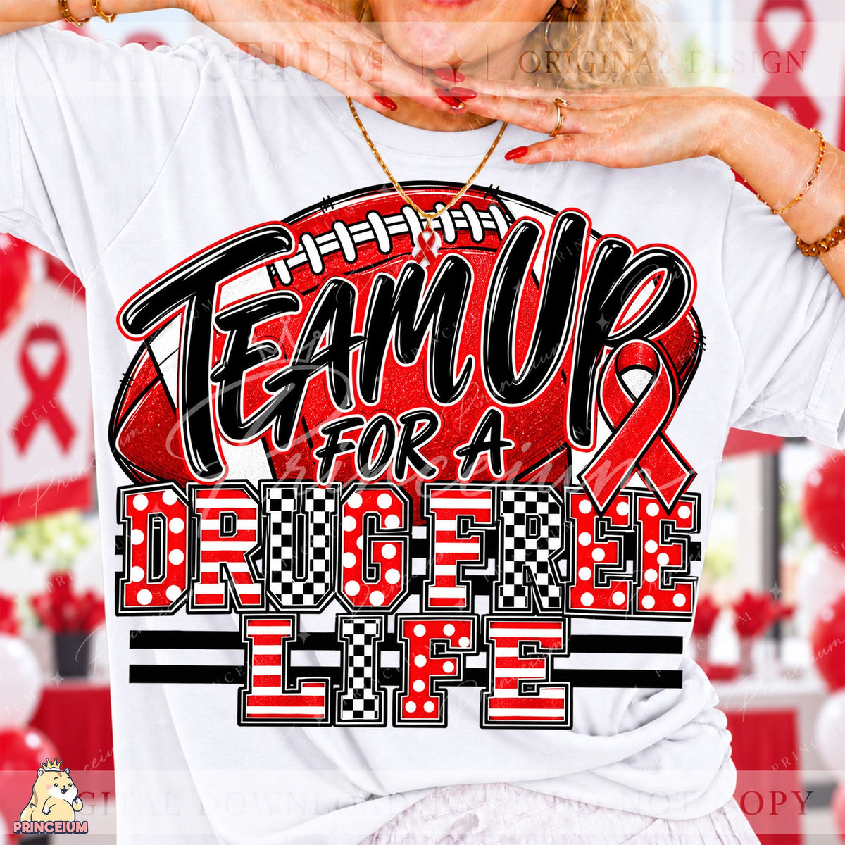 Team Up Drug Free Life Football