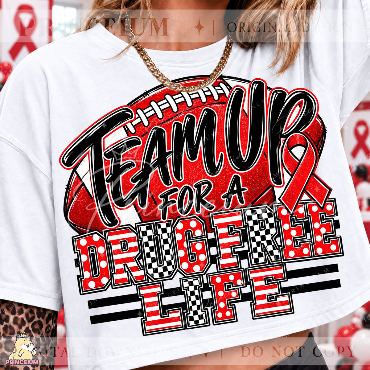 Team Up Drug Free Life Football