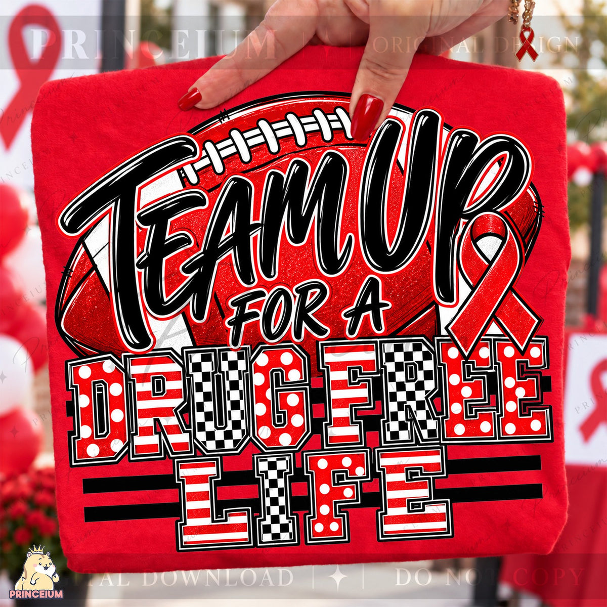 Team Up Drug Free Life Football