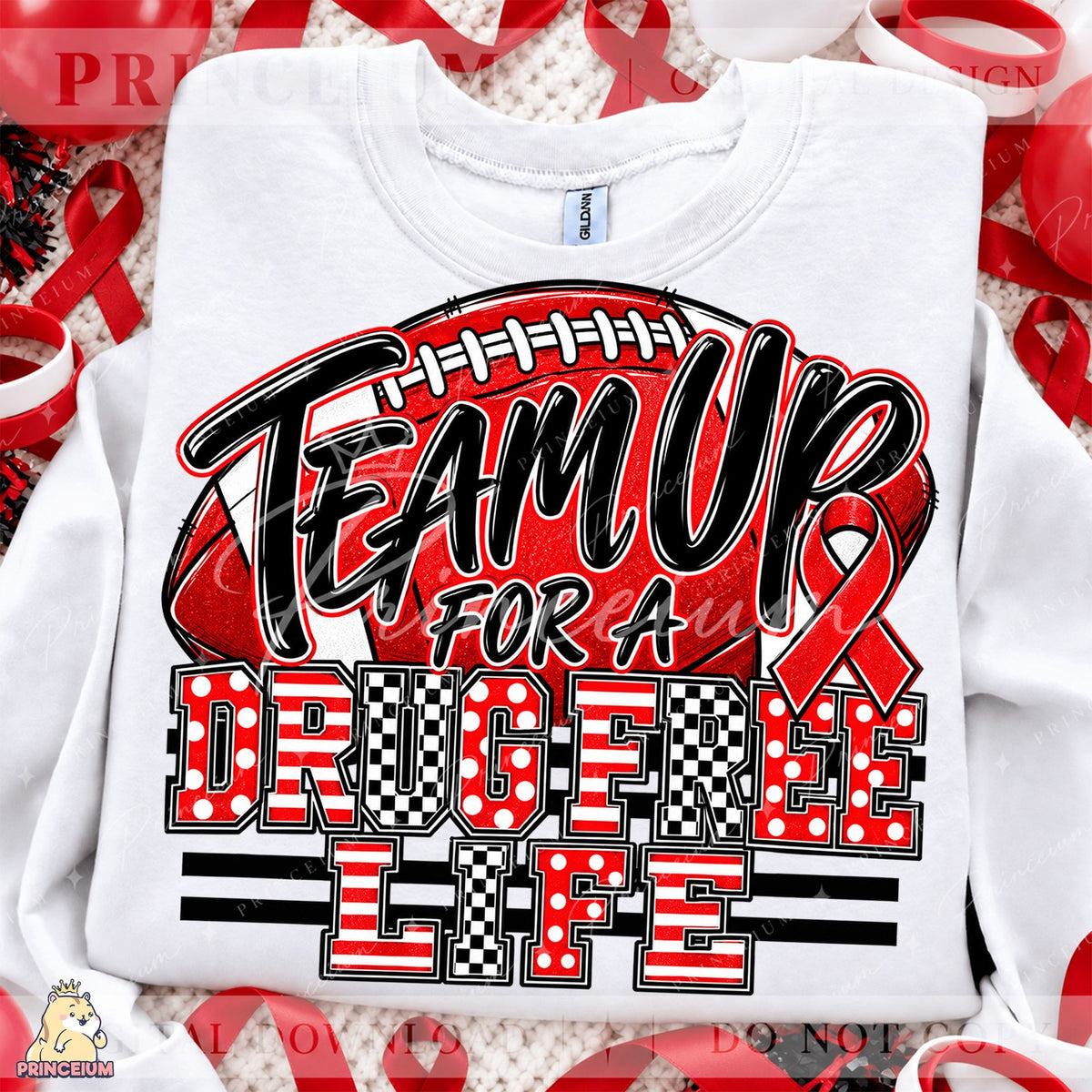 Team Up Drug Free Life Football