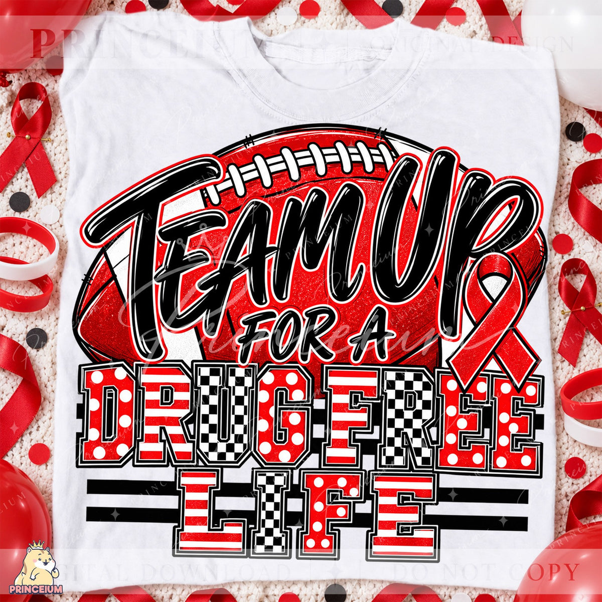 Team Up Drug Free Life Football