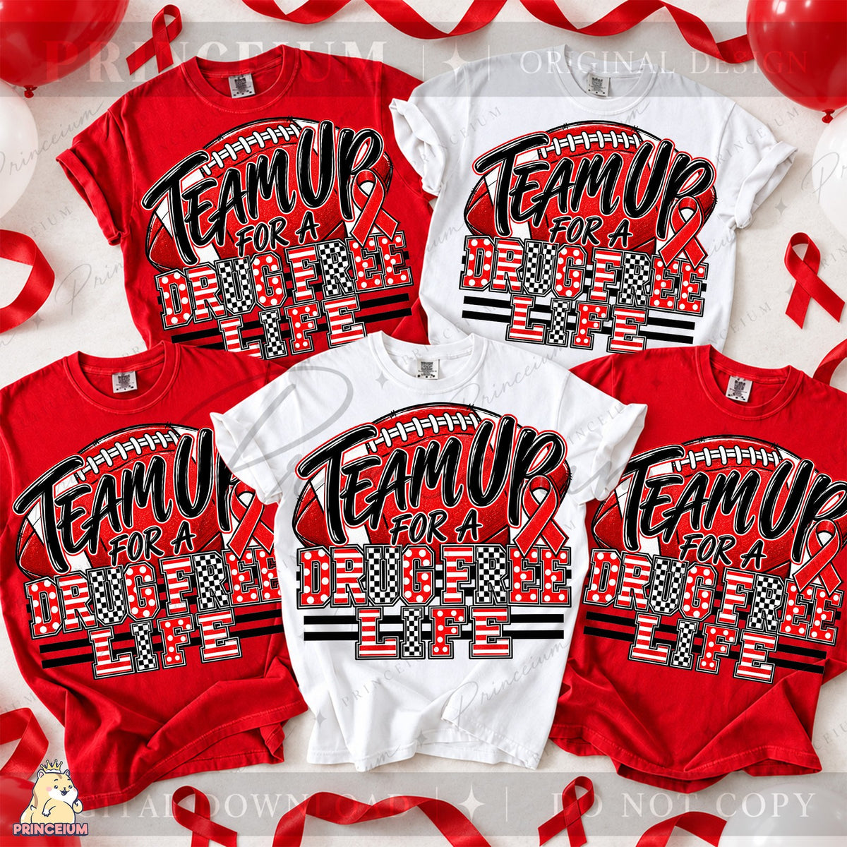 Team Up Drug Free Life Football