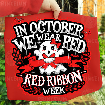 Red Ribbon Week Bundle Png, In October We Wear, Red Ribbon Week Png, Drug-Free, Anti-Drug Svg, Red ribbon Week, Sublimation Designs, Digita