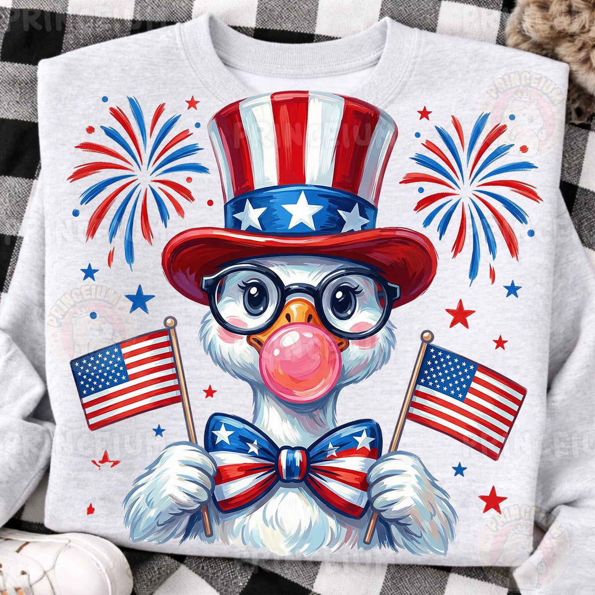 Patriotic Bubble Gum Duck