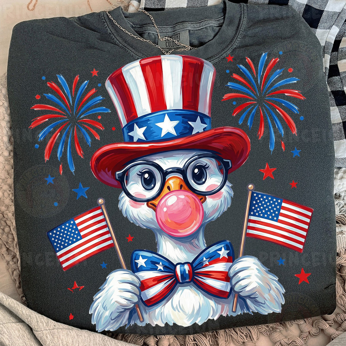 Patriotic Bubble Gum Duck