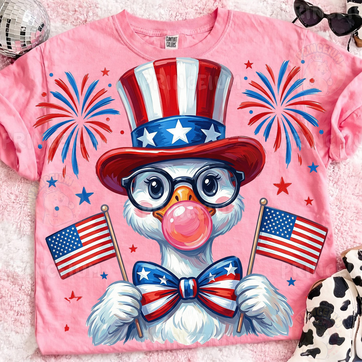 Patriotic Bubble Gum Duck
