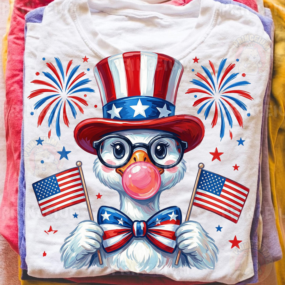 Patriotic Bubble Gum Duck